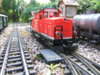 The 2091 loco rumbles through Wieselburg yard The prototype could only handle two bogie coaches.JPG
